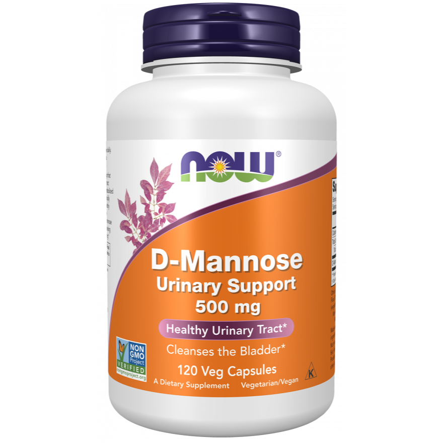 NOW D-Mannose Urinary Support 500 mg 120 Veg Capsules