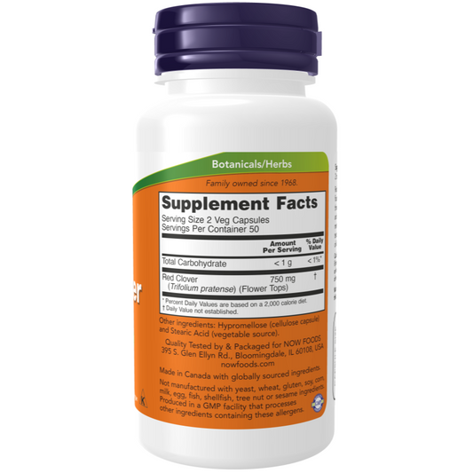 NOW Rotklee 375 mg 100 Gemüsekapseln